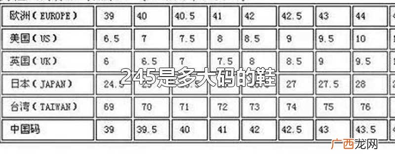 245是多大码的鞋子 245是多大码的鞋
