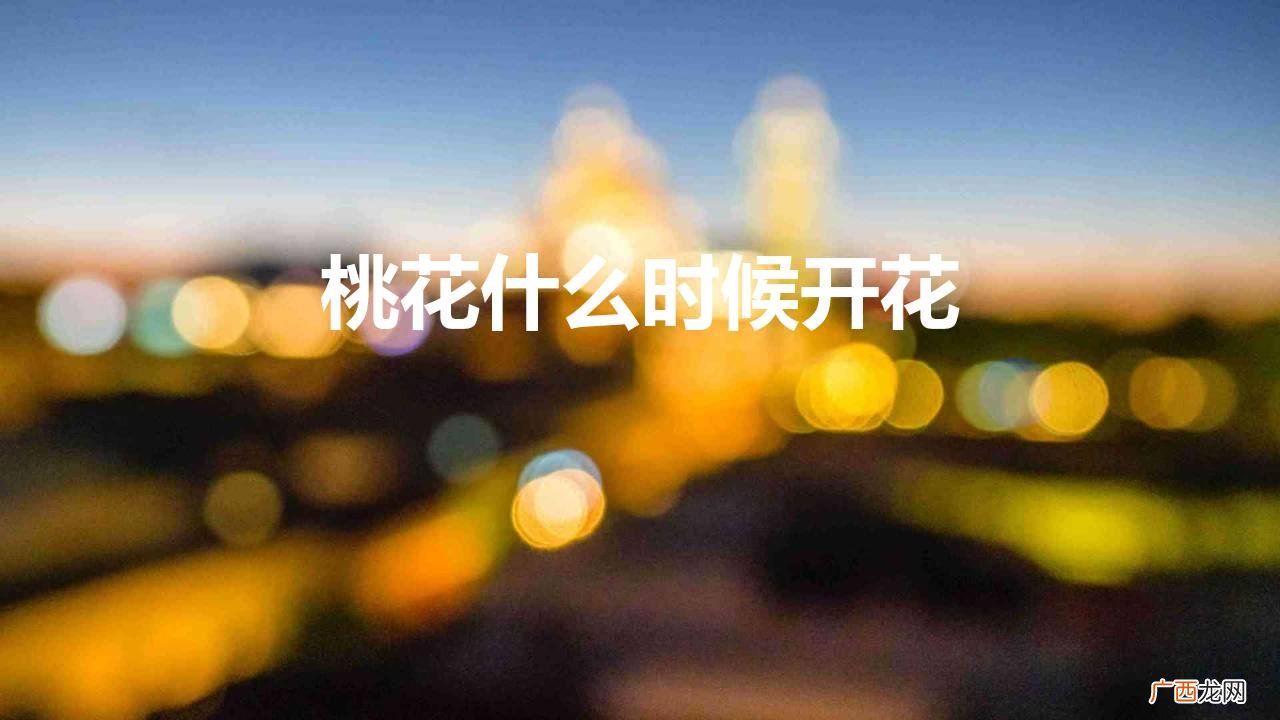 桃花什么时候开花