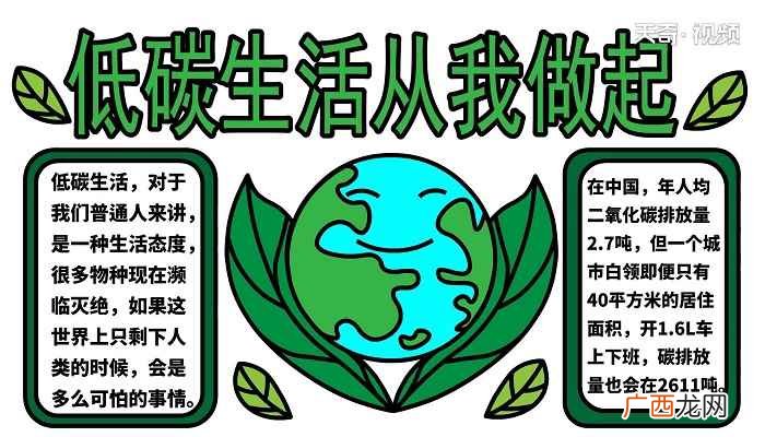 低碳生活从我做起手抄报简单 低碳生活从我做起手抄报