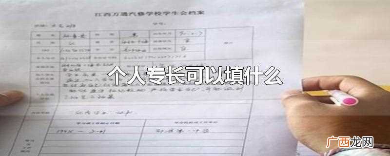 职业专长可以填哪些 个人专长可以填什么