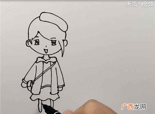 头发怎么画 现代服饰简笔画