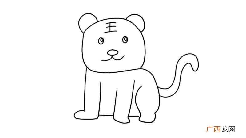 用数字5画老虎的简笔画 数字5画老虎简笔画