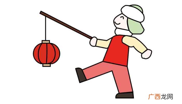 画男孩的灯笼怎么设计 元旦节图片简笔画