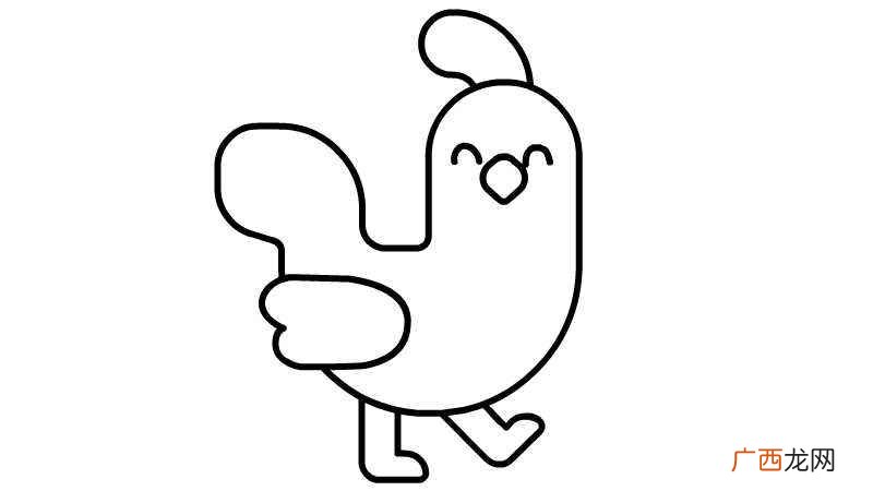 画公鸡简笔画的教程 公鸡卡通画简笔画