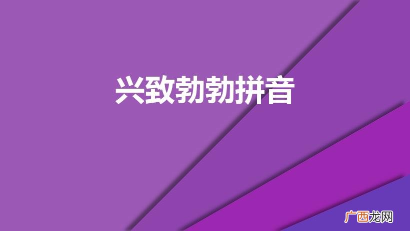 兴致勃勃的拼音 兴致勃勃拼音