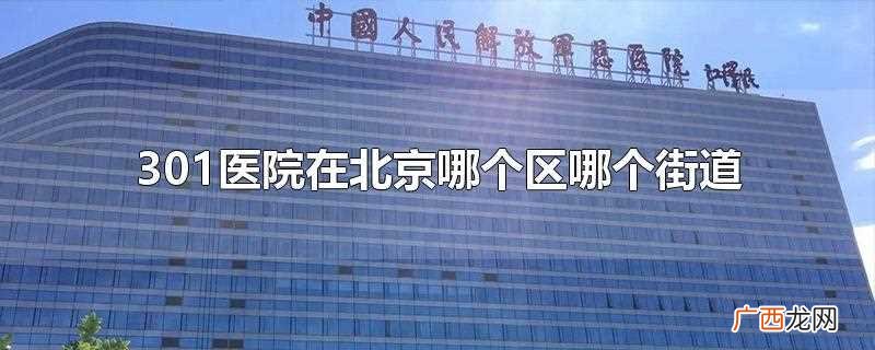301医院在北京市海淀区万寿路街道 301医院在北京哪个区哪个街道