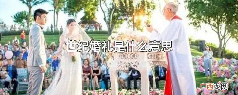 世纪婚礼是什么意思啊 世纪婚礼是什么意思