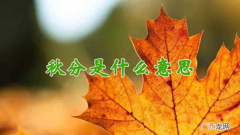 秋分是我国二十四节气中的第十六个节气 秋分是什么意思
