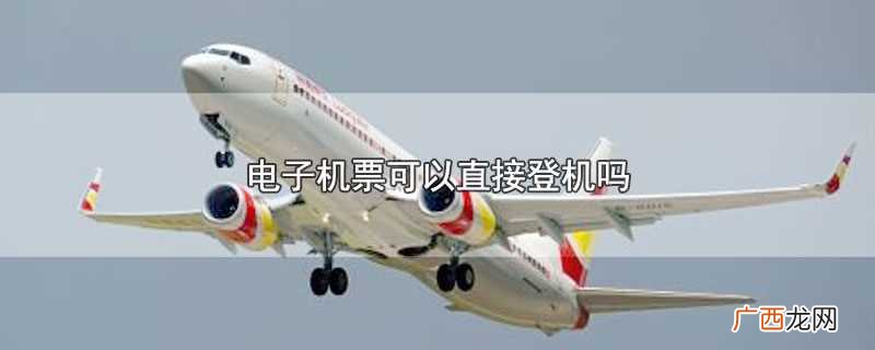 电子机票可以直接登机吗现在 电子机票可以直接登机吗