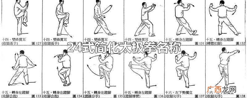 24式简化太极拳的动作 24式简化太极拳名称