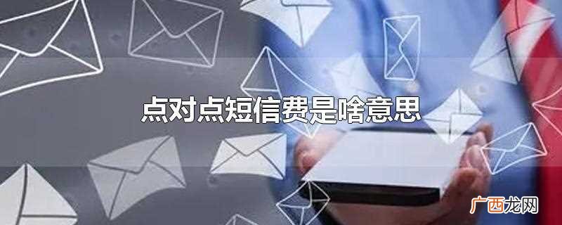 手机对手机之间互发短信都叫点对点短信 点对点短信费是啥意思