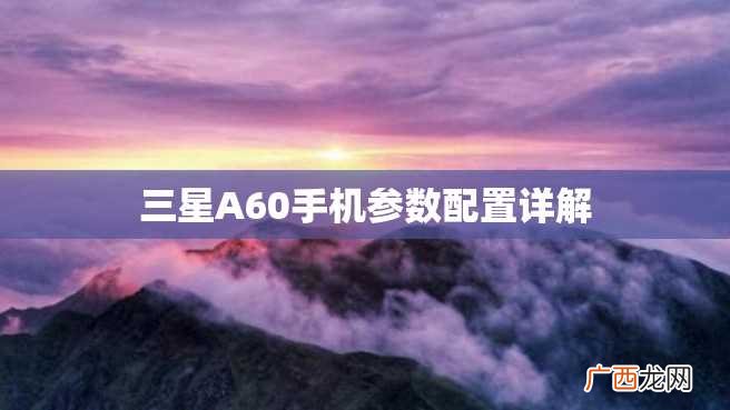 三星A60手机参数配置详解