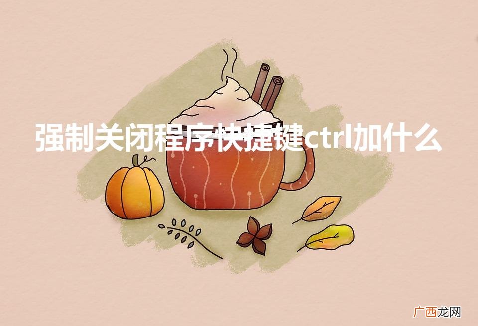 强制关闭程序快捷键ctrl加什么