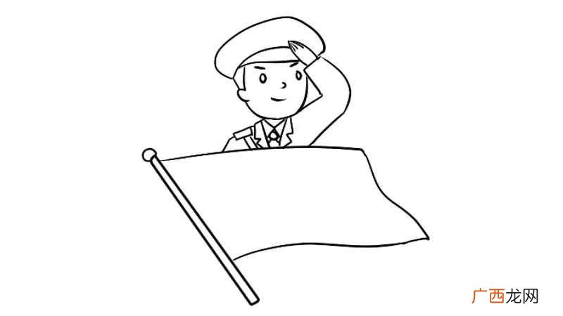敬礼简笔画小学生 敬礼简笔画