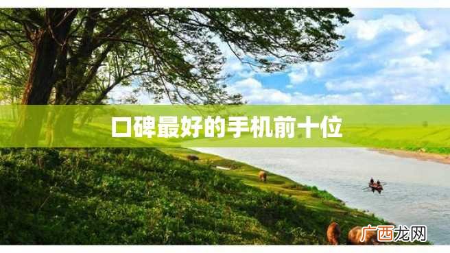 口碑最好的手机前十位