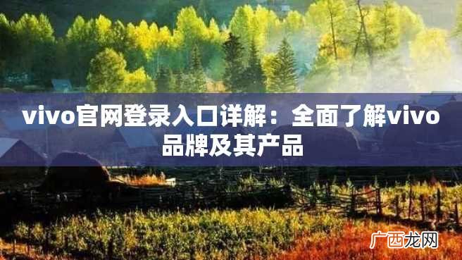 vivo官网登录入口详解：全面了解vivo品牌及其产品
