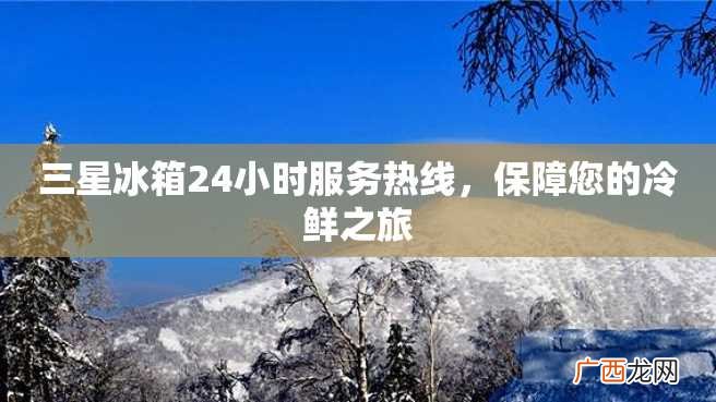 三星冰箱24小时服务热线，保障您的冷鲜之旅