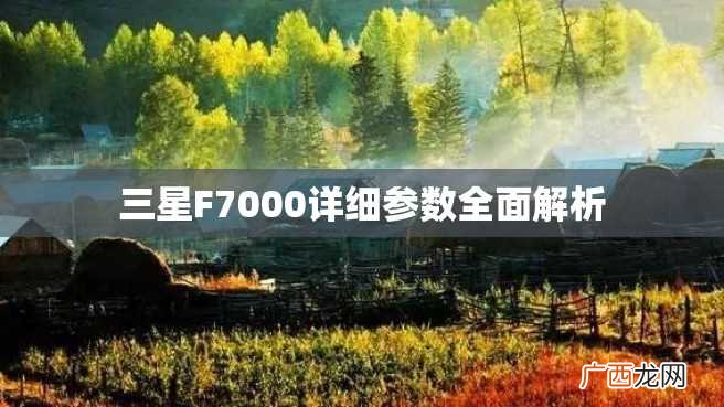 三星F7000详细参数全面解析