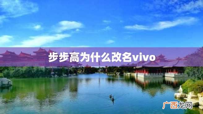 步步高为什么改名vivo