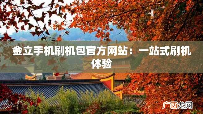 金立手机刷机包官方网站:一站式刷机体验