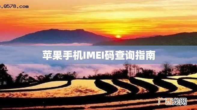 苹果手机IMEI码查询指南