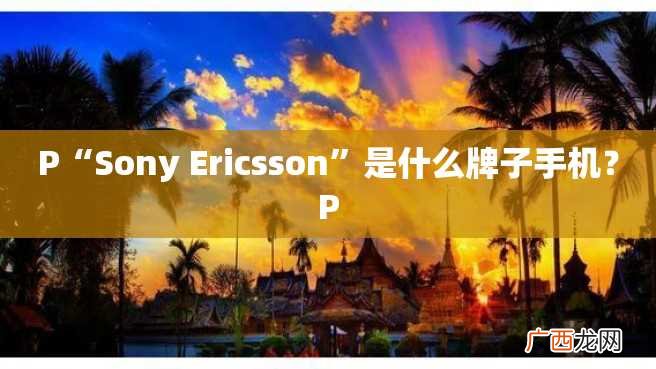 P“Sony Ericsson”是什么牌子手机？P