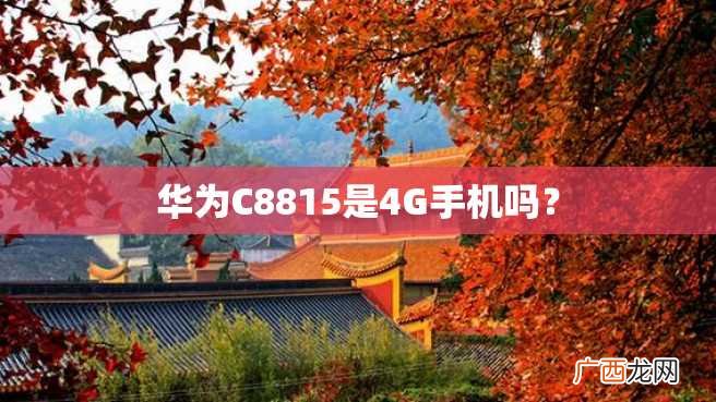 华为C8815是4G手机吗？