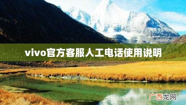 vivo官方客服人工电话使用说明