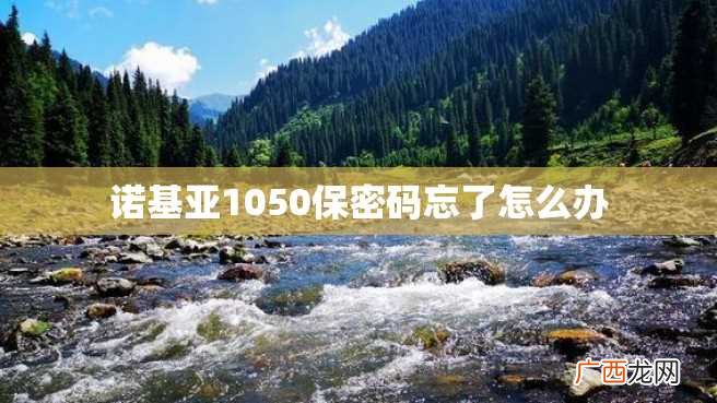 诺基亚1050保密码忘了怎么办