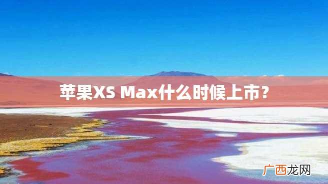苹果XS Max什么时候上市？