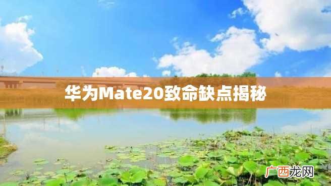 华为Mate20致命缺点揭秘