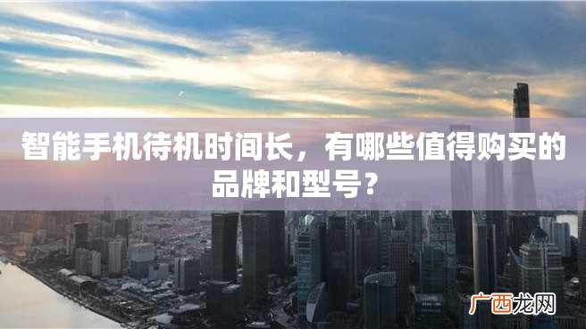 智能手机待机时间长，有哪些值得购买的品牌和型号？