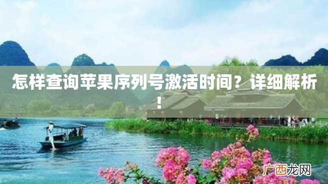 怎样查询苹果序列号激活时间？详细解析！