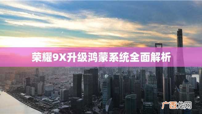 荣耀9X升级鸿蒙系统全面解析