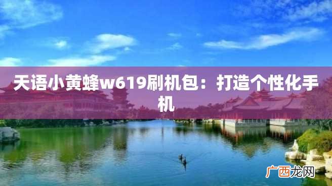 天语小黄蜂w619刷机包：打造个性化手机
