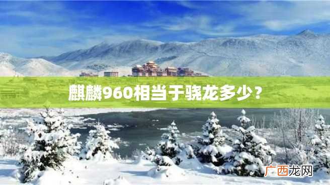 麒麟960相当于骁龙多少？