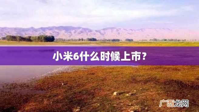 小米6什么时候上市？