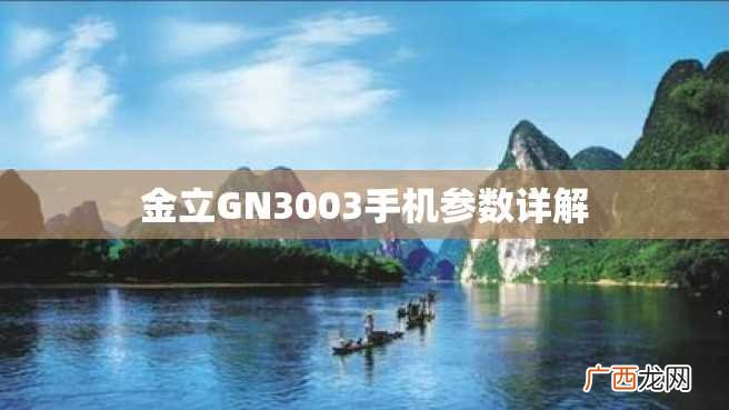 金立GN3003手机参数详解