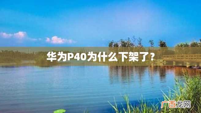 华为P40为什么下架了?