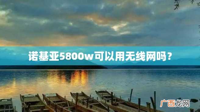 诺基亚5800w可以用无线网吗？