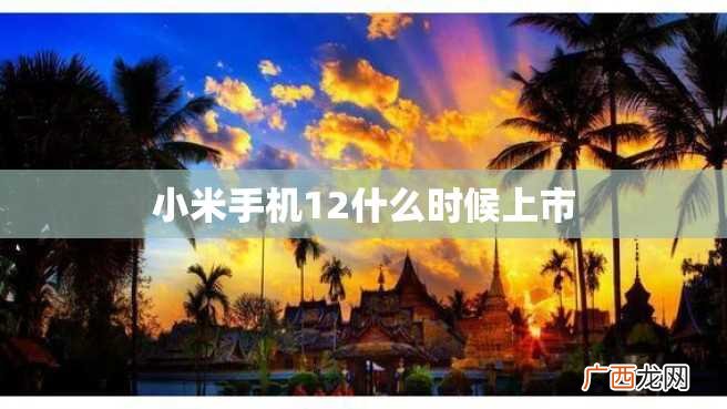 小米手机12什么时候上市