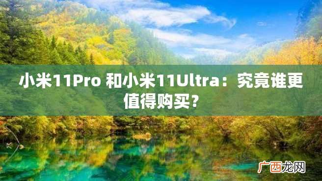 小米11Pro 和小米11Ultra：究竟谁更值得购买？