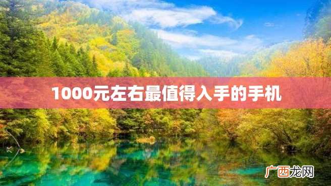 1000元左右最值得入手的手机