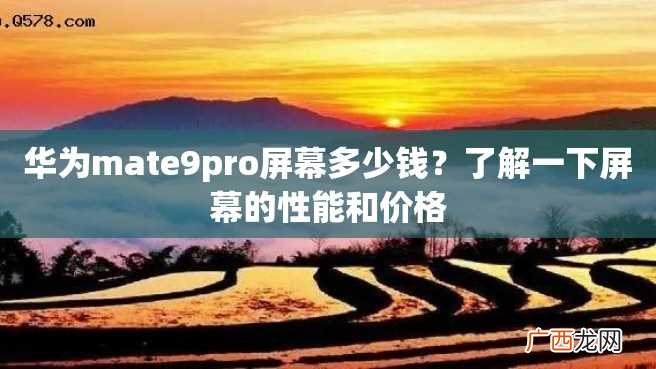华为mate9pro屏幕多少钱？了解一下屏幕的性能和价格