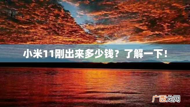 小米11刚出来多少钱？了解一下！