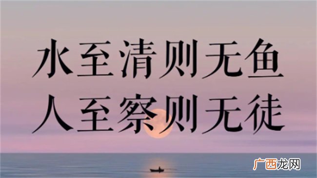 水至清则无鱼人至察则无徒的意思