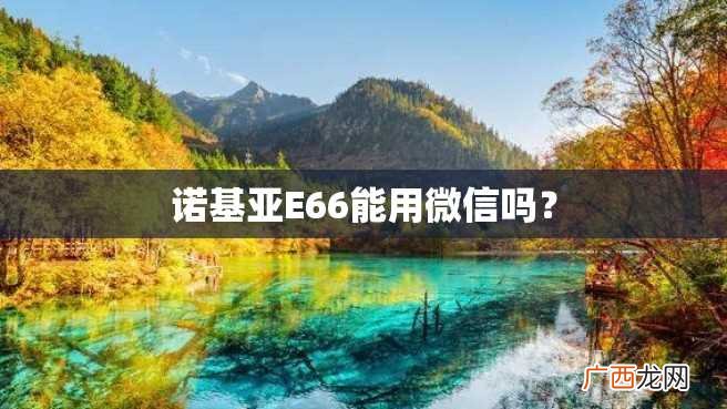 诺基亚E66能用微信吗？