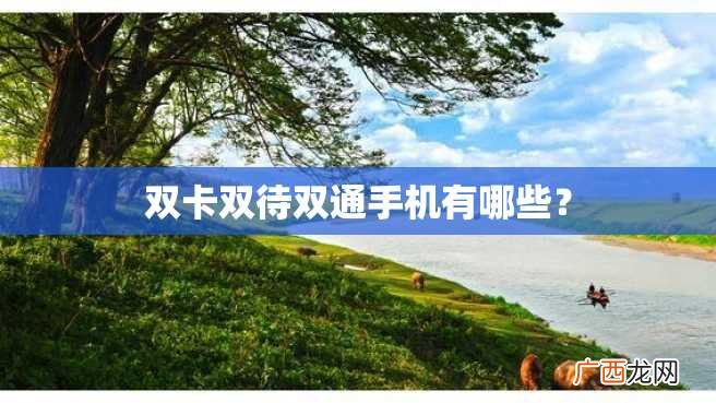 双卡双待双通手机有哪些？