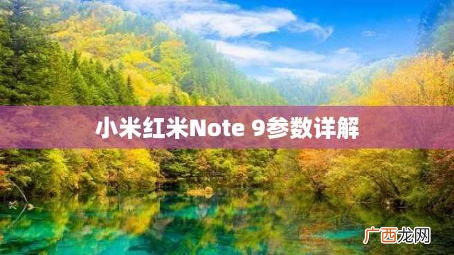 小米红米Note 9参数详解