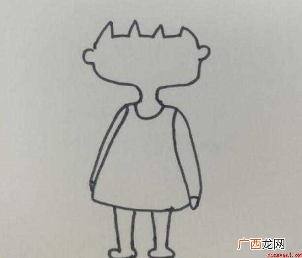 简笔画可爱的小女孩怎么画